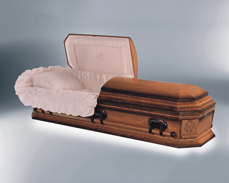 费尔霍姆橡木棺 编号：D-2-028 材料：手工抛光橡木，内衬粉色丝绒布.jpg
